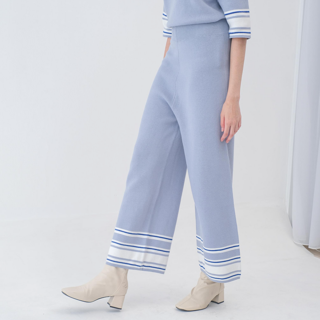 Asiro Helma Knitted Blouse Jemy Knitted Pants Sets Wanita