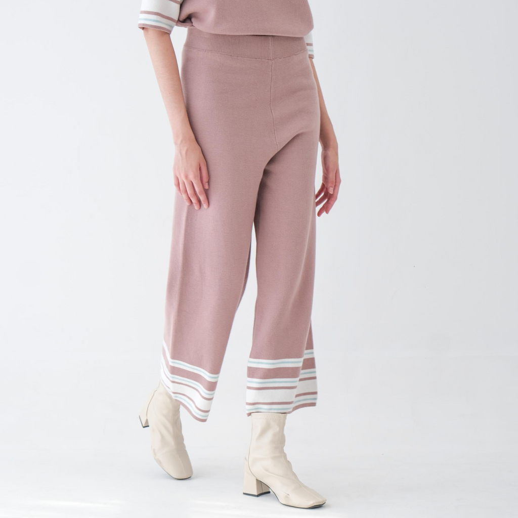 Asiro Helma Knitted Blouse Jemy Knitted Pants Sets Wanita