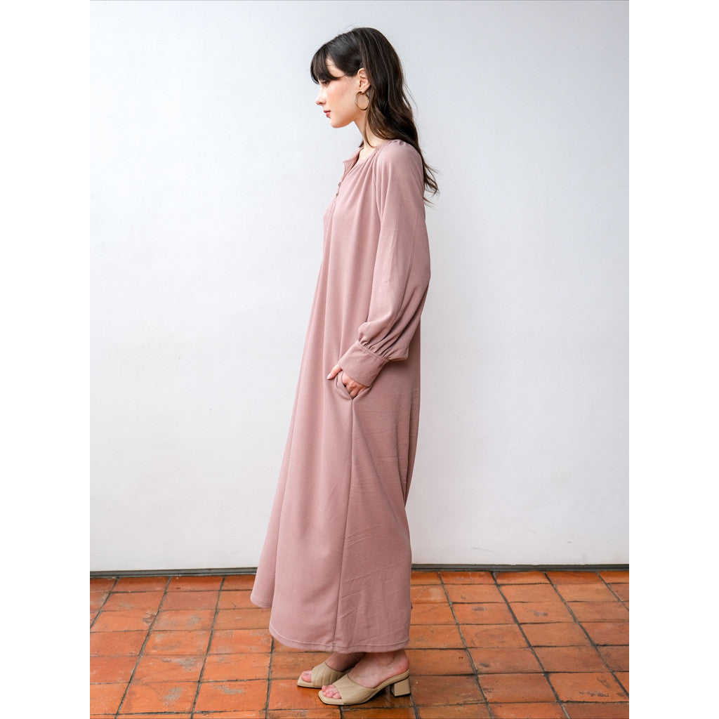 Asiro Yumna Dress Poly Cotton Gaun Wanita Gamis Panjang Wanita Gamis Session Ramadhan Baju Lebaran 2026 Kaftan Bukber Terbaru Abaya Polos