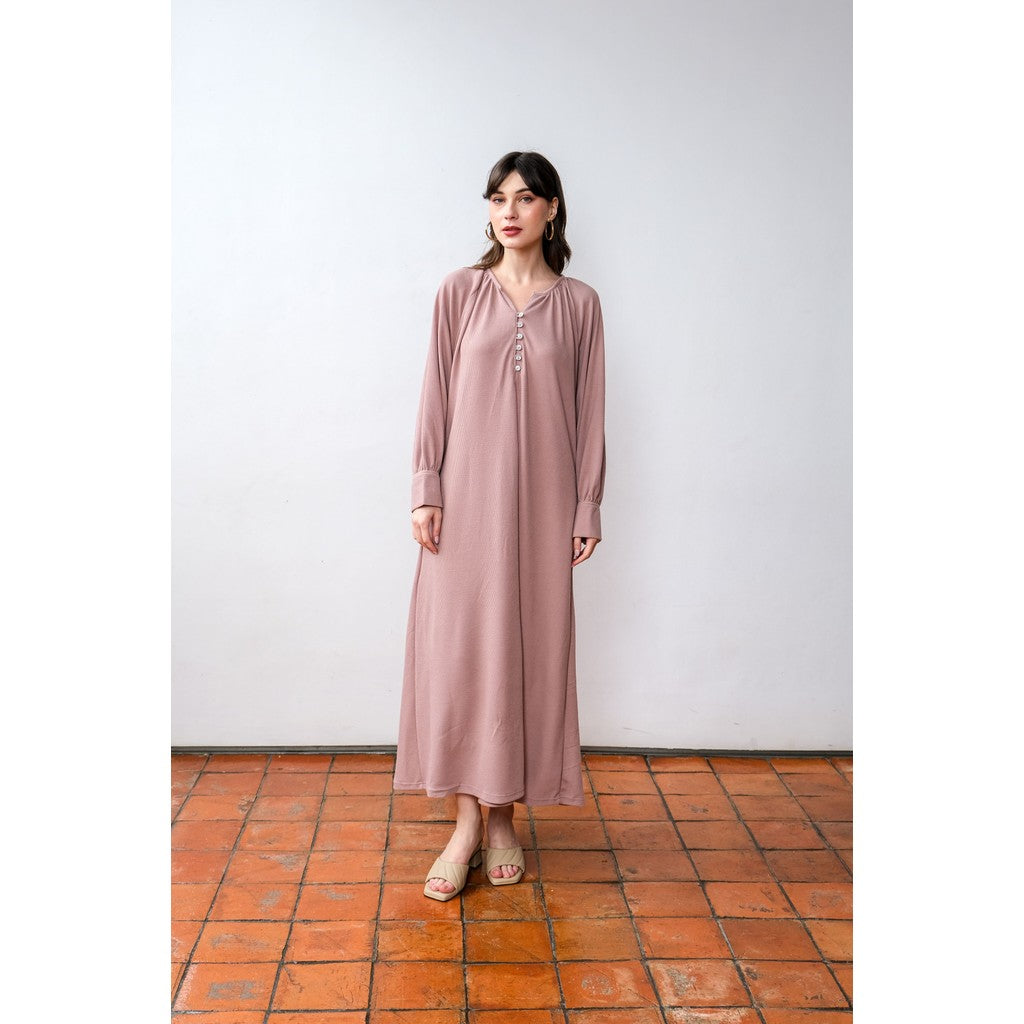 Asiro Yumna Dress Poly Cotton Gaun Wanita Gamis Panjang Wanita Gamis Session Ramadhan Baju Lebaran 2026 Kaftan Bukber Terbaru Abaya Polos