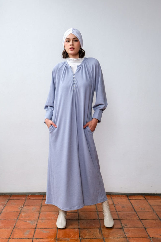 Asiro Yumna Dress Poly Cotton Gaun Wanita Gamis Panjang Wanita Gamis Session Ramadhan Baju Lebaran 2026 Kaftan Bukber Terbaru Abaya Polos
