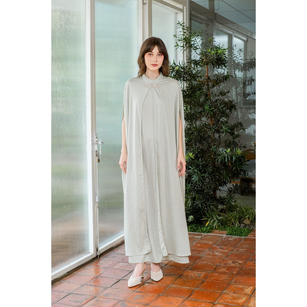 Asiro Adara Dress Poly Cotton Gaun Wanita  Gamis Panjang Wanita Gamis Session Ramadhan Baju Lebaran 2026 Kaftan Bukber Terbaru Abaya Polos