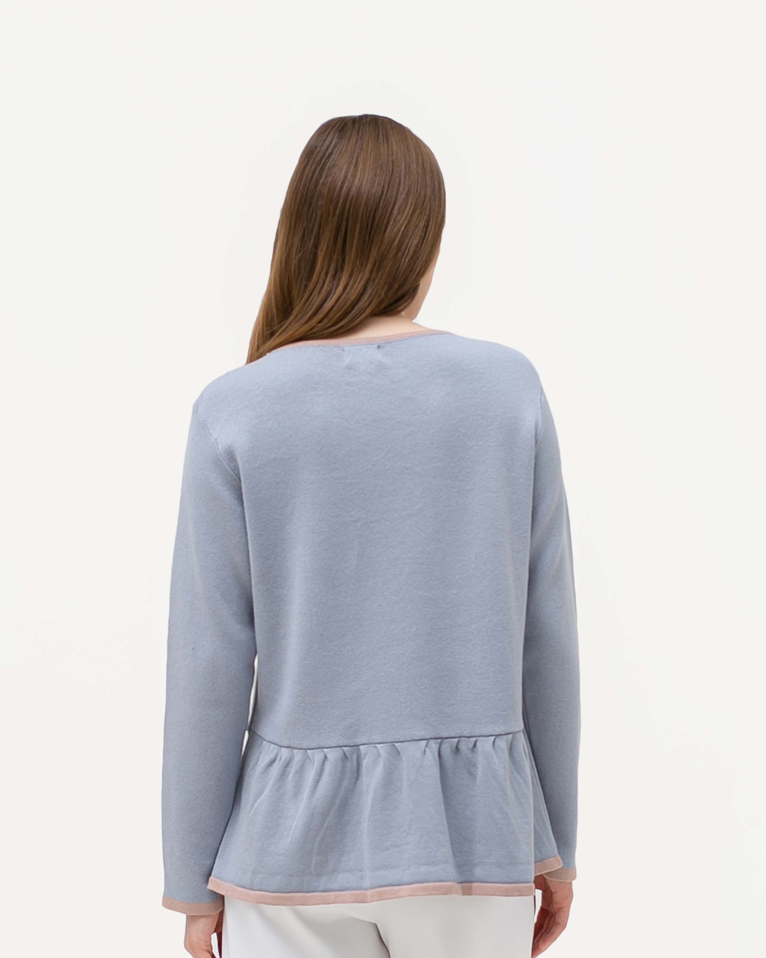 Sabina Knitted Blouse Cerulean