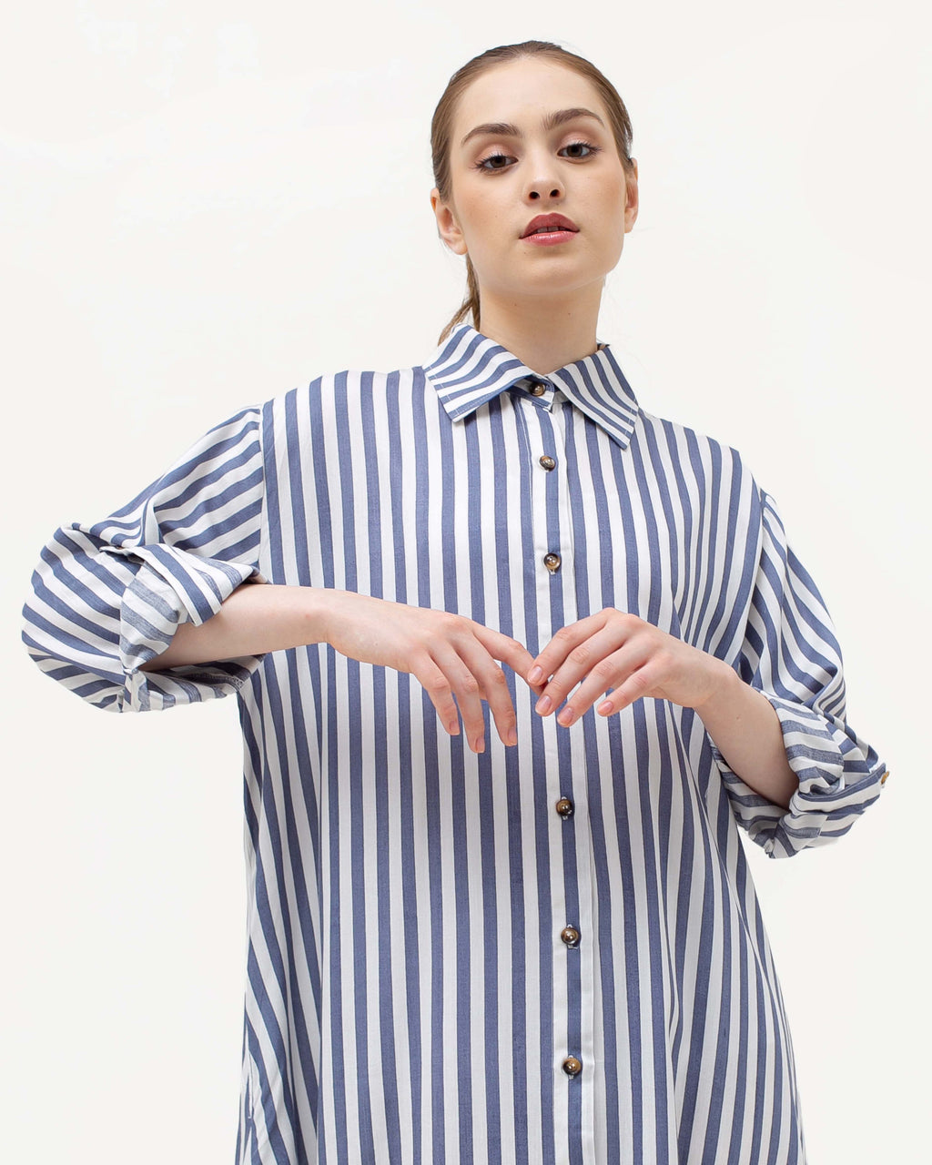 Krysta Linen Dress Navy
