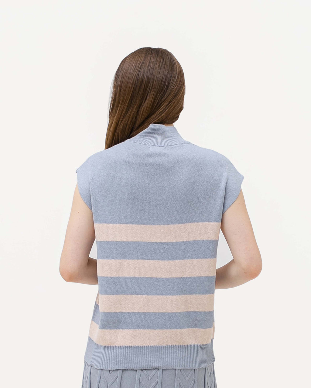 Violeta Knitted Blouse Outerwear Cerulean
