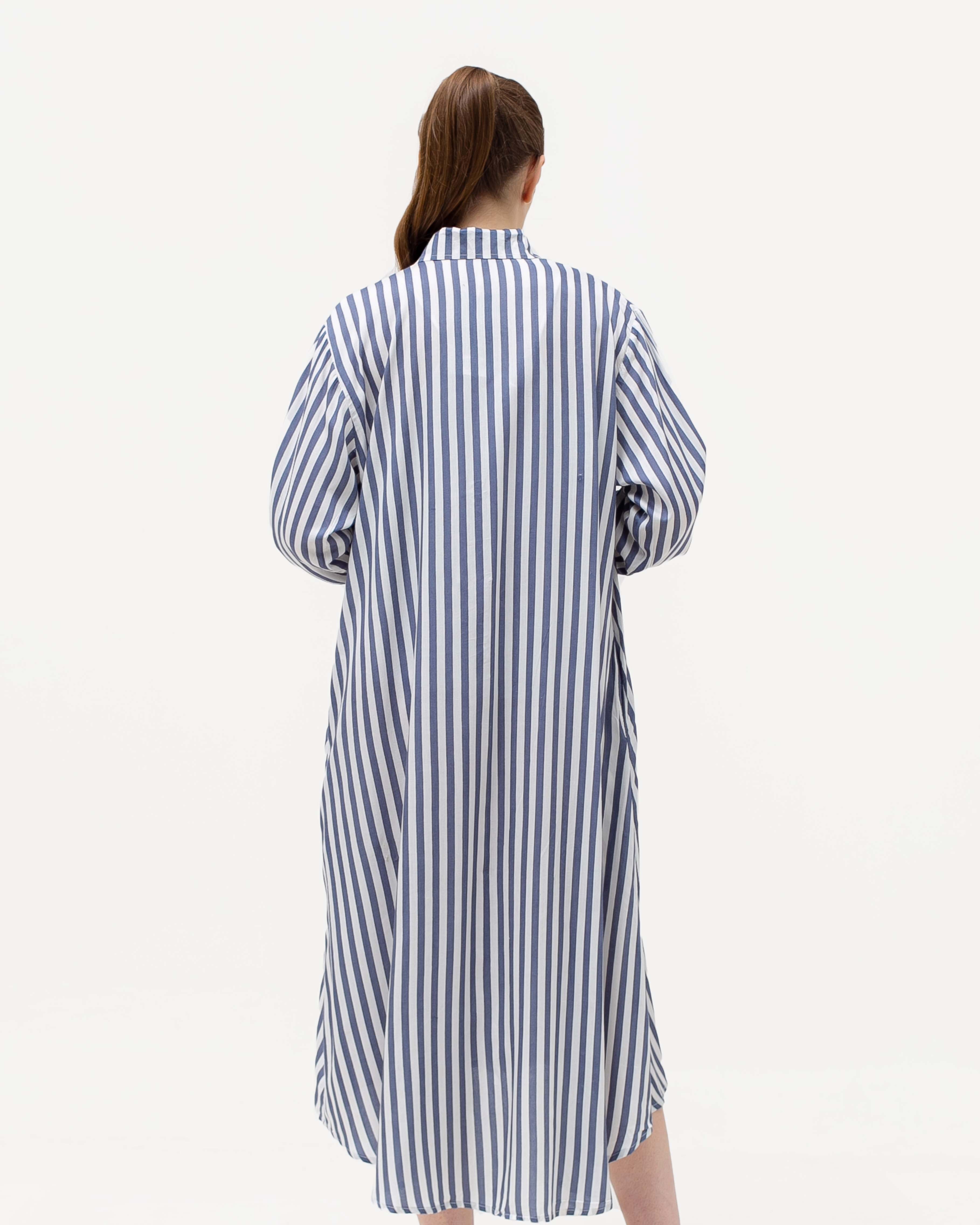 Krysta Linen Dress Navy