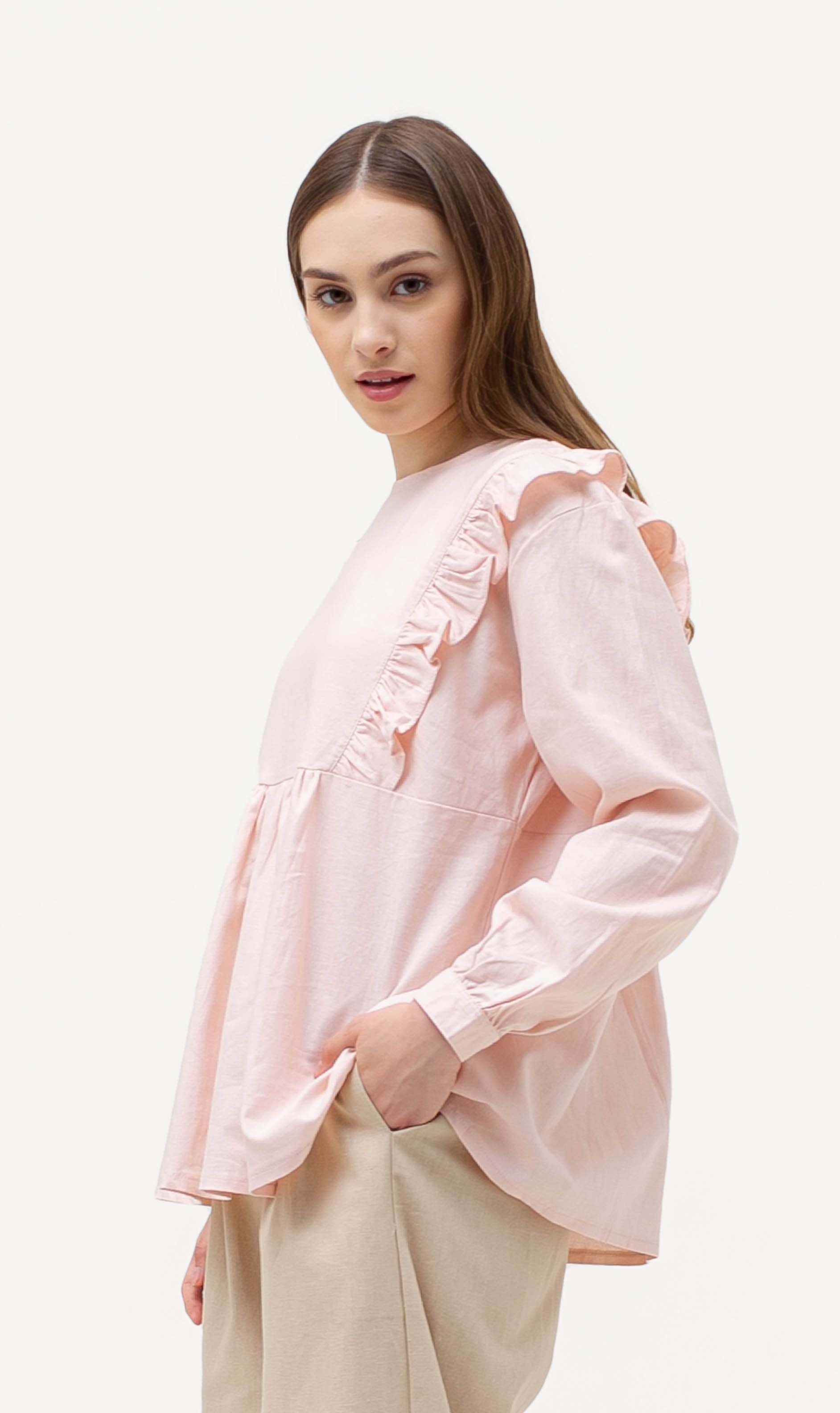 Mika Rayon Blouse Pink