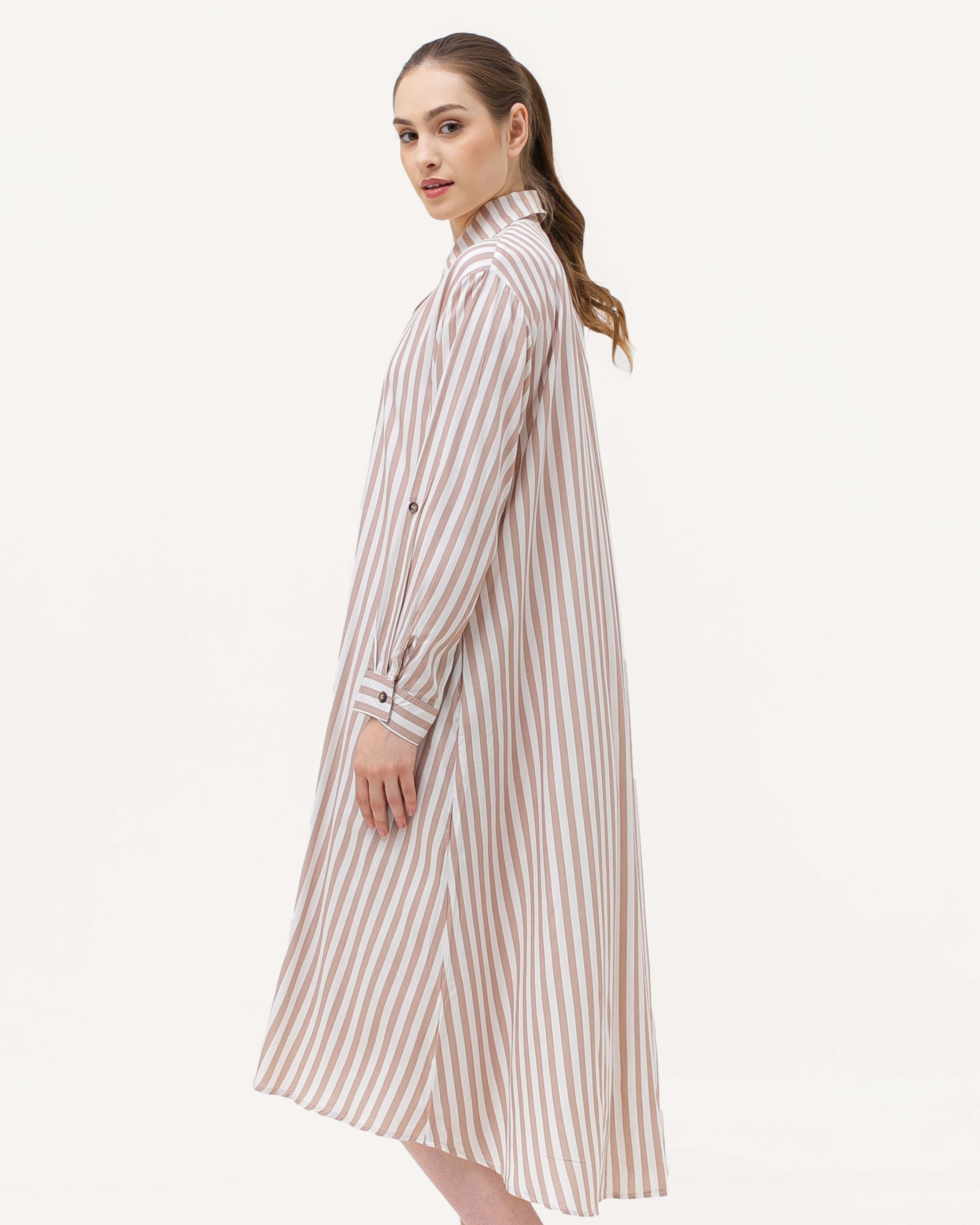 Krysta Linen Dress Mocca