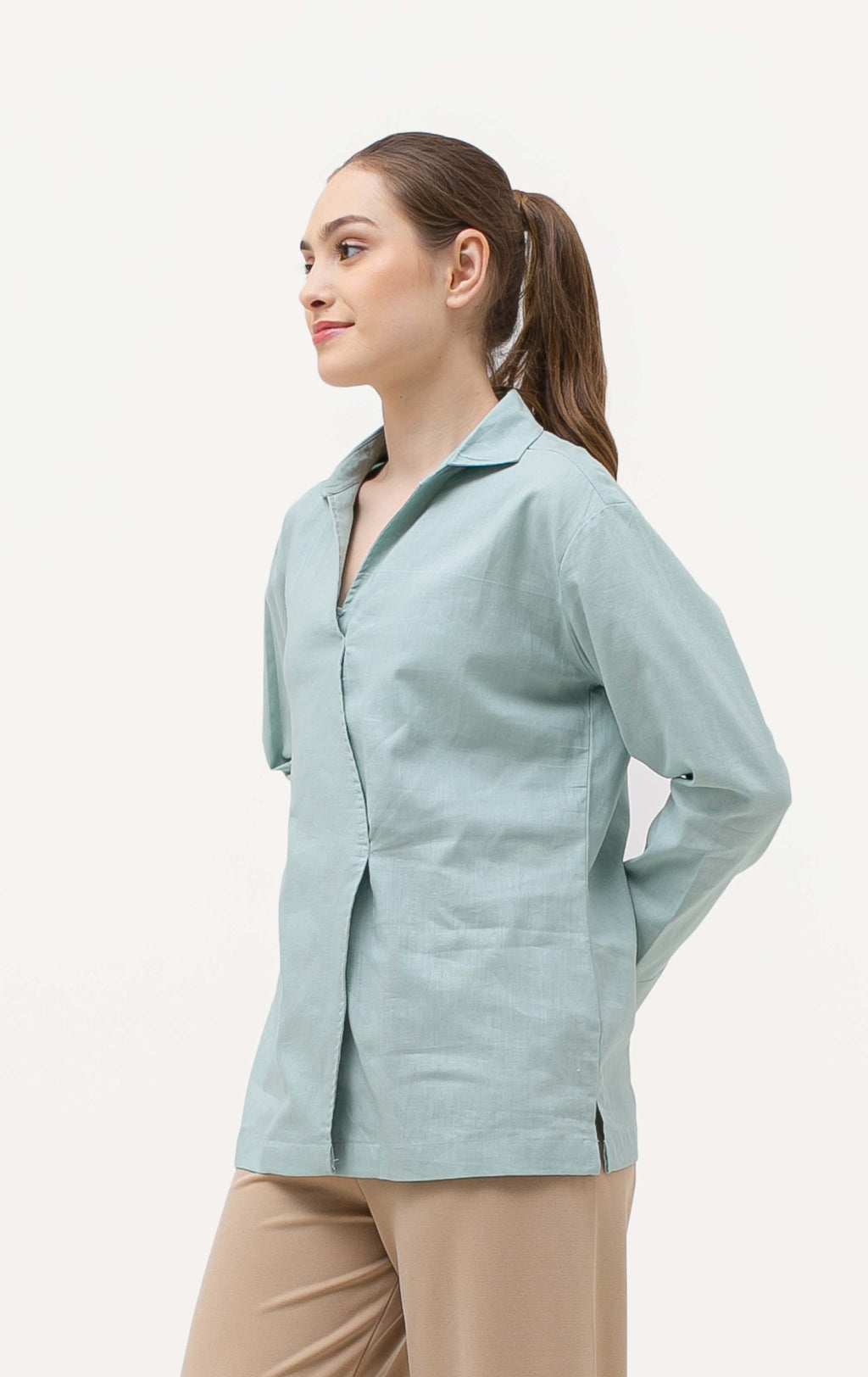 Nura Linen Blouse Mint