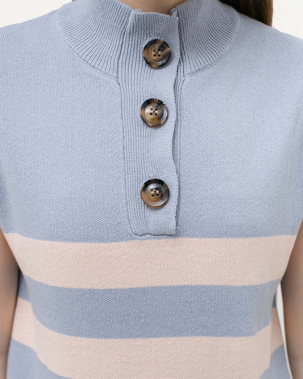 Violeta Knitted Blouse Outerwear Cerulean