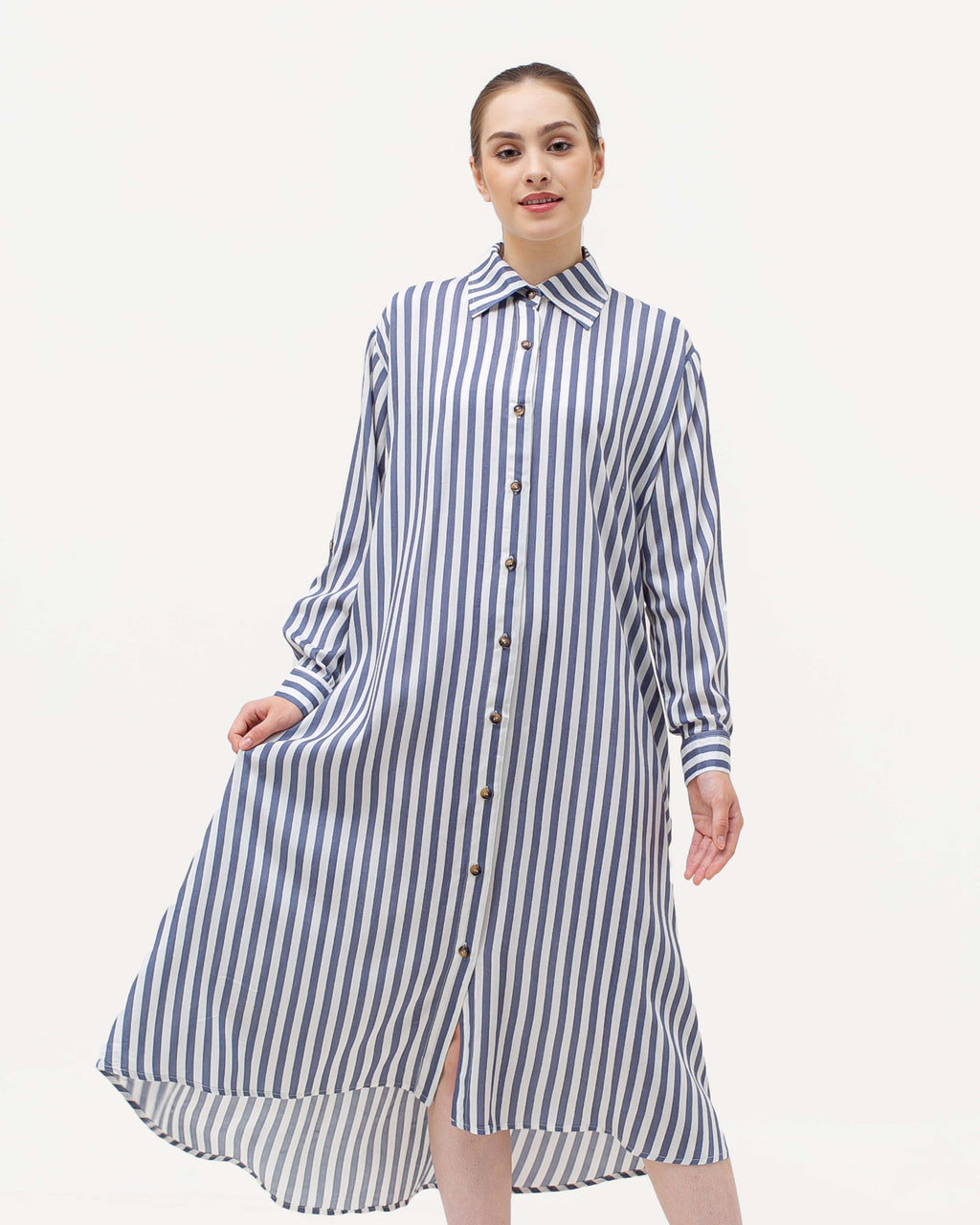 Krysta Linen Dress Navy