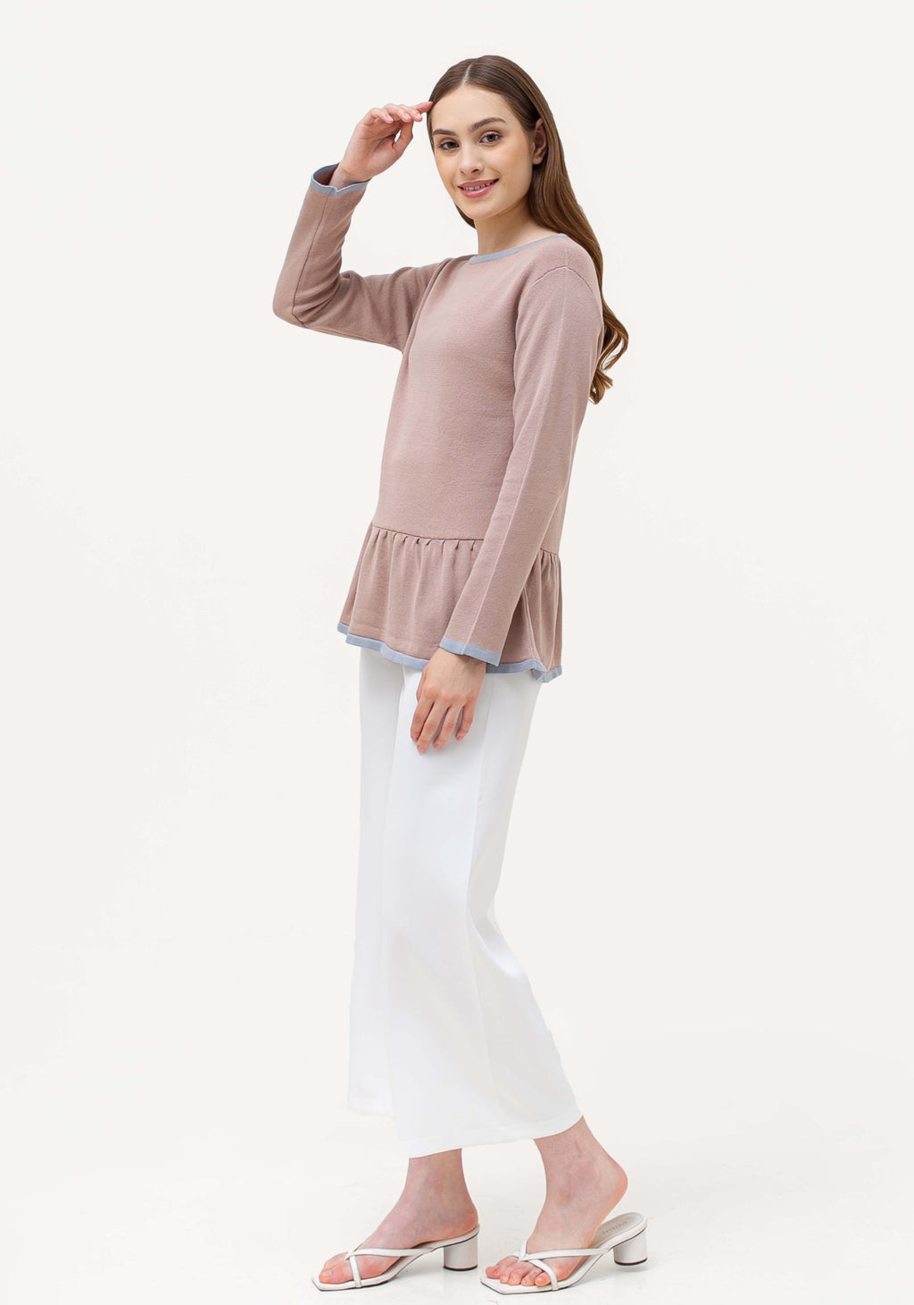 Sabina Knitted Blouse Sand