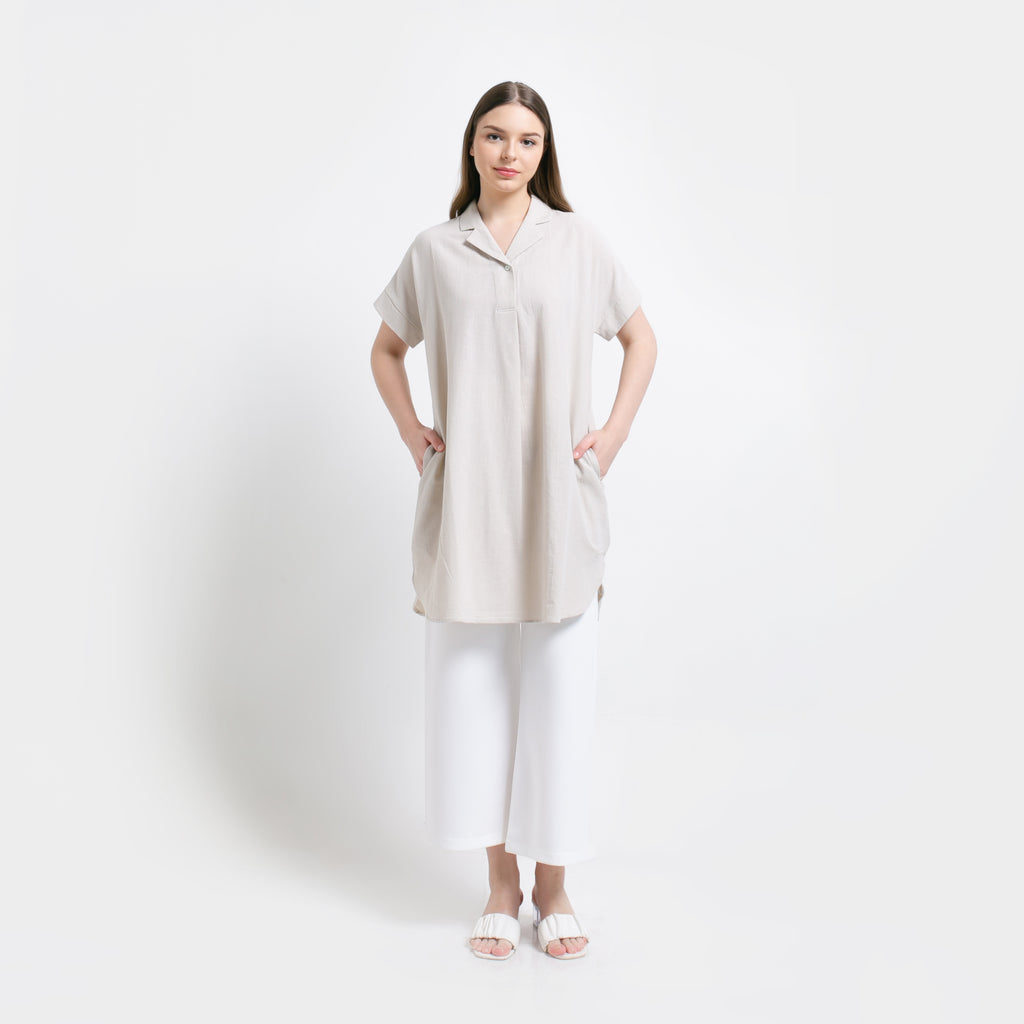 Rula Linen Blouse Khaki