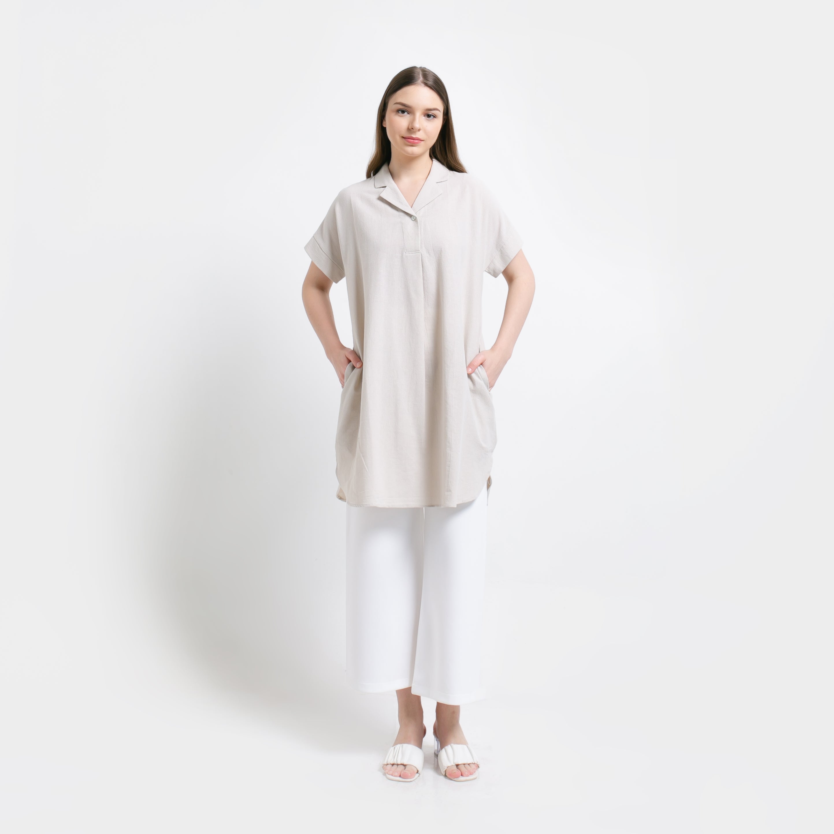 Rula Linen Blouse Khaki