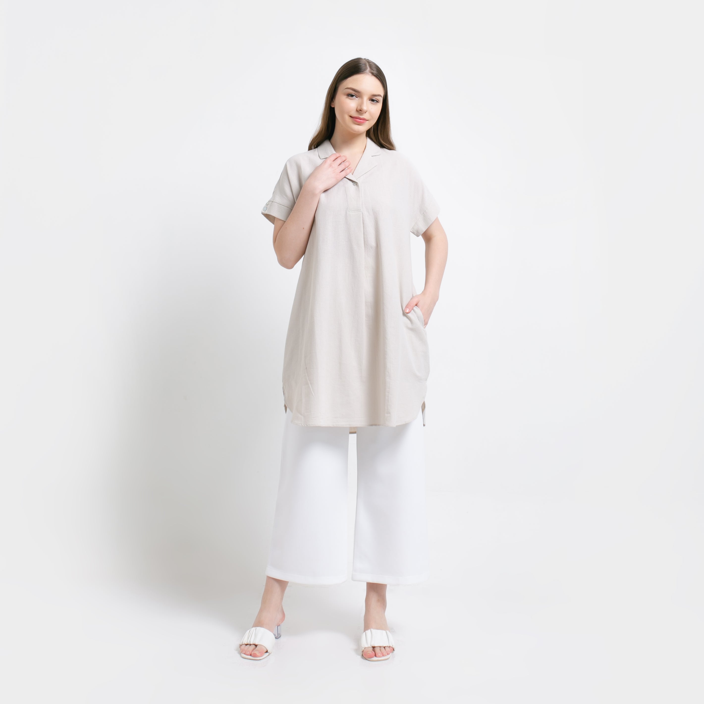 Rula Linen Blouse Khaki
