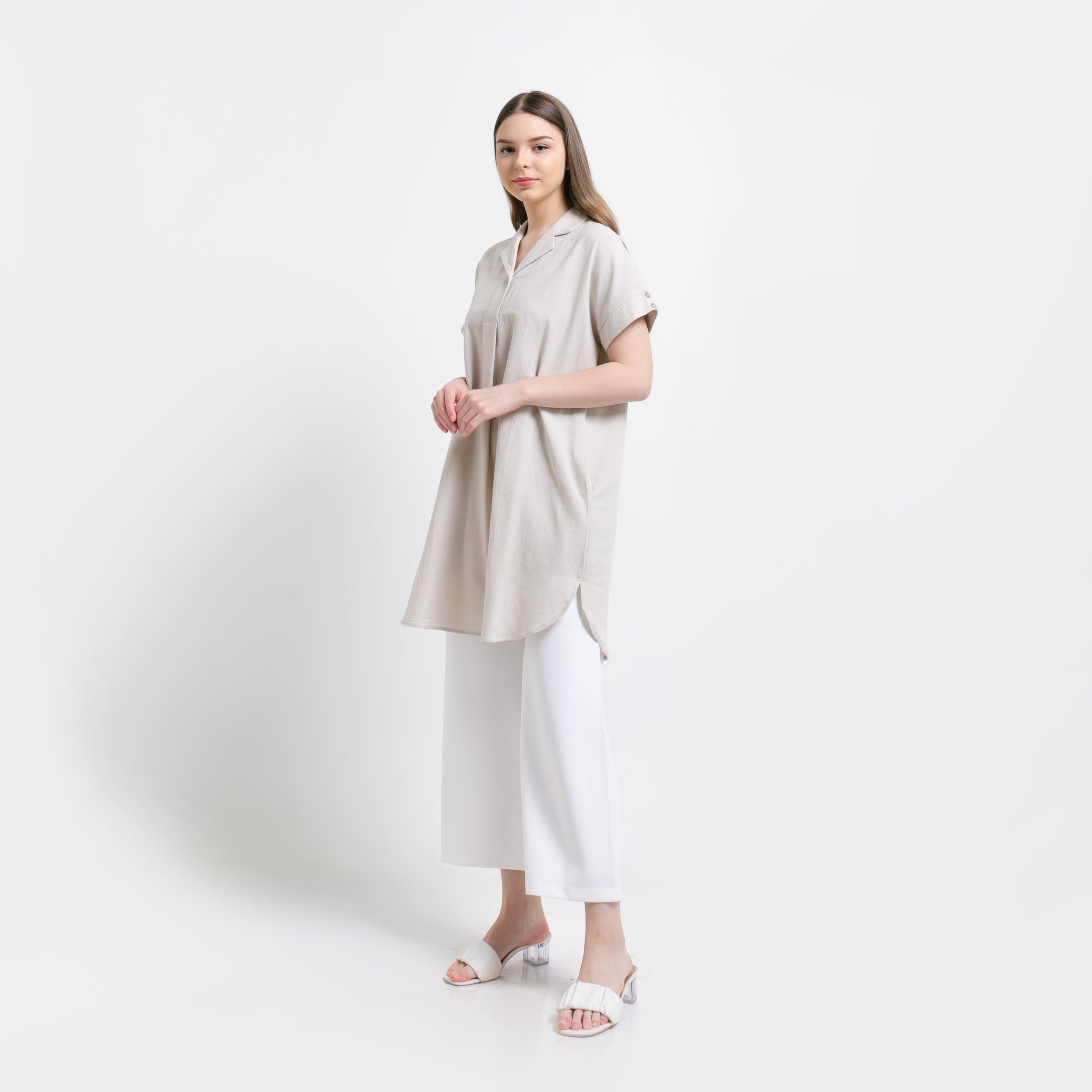 Rula Linen Blouse Khaki