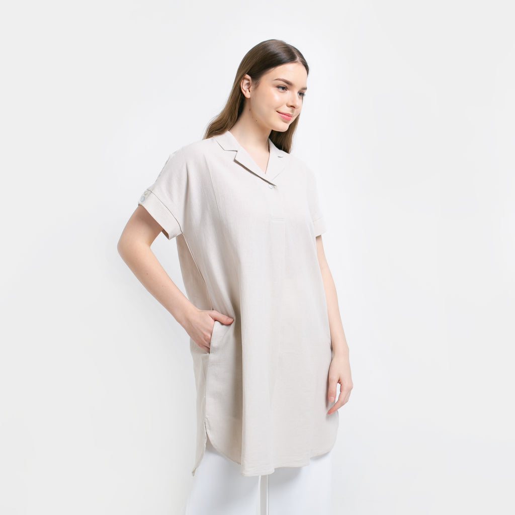 Rula Linen Blouse Khaki