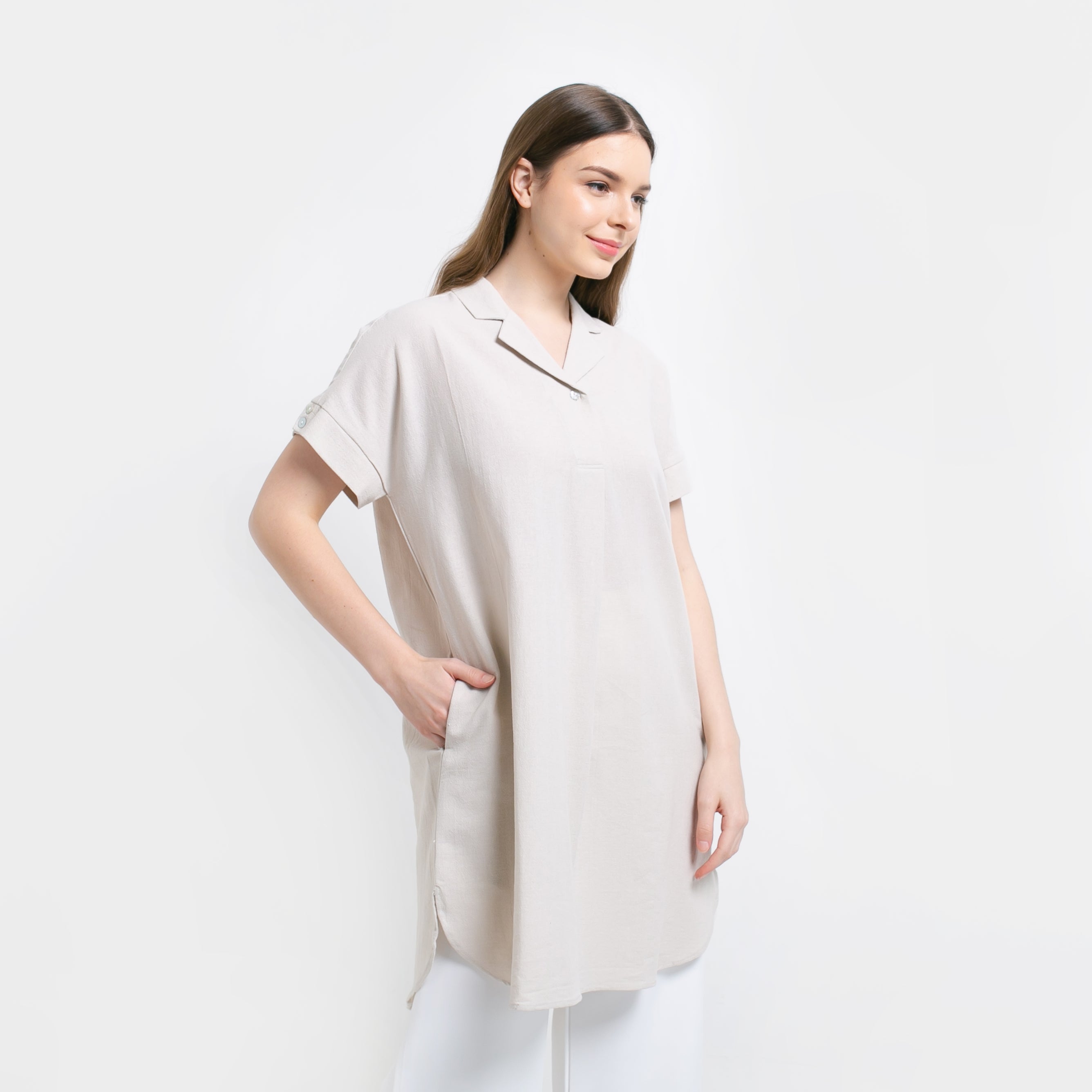 Rula Linen Blouse Khaki