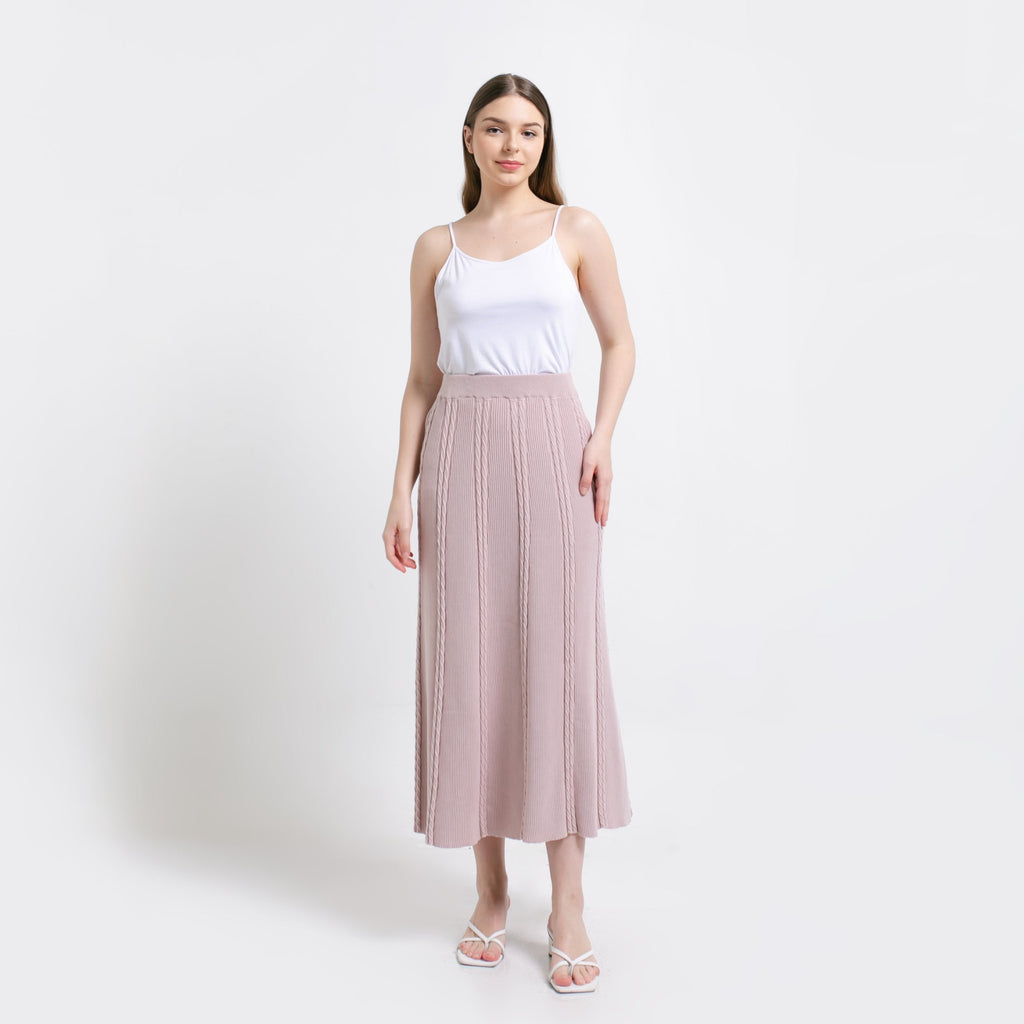 Ivanka Knitted Skirt Dusty Pink