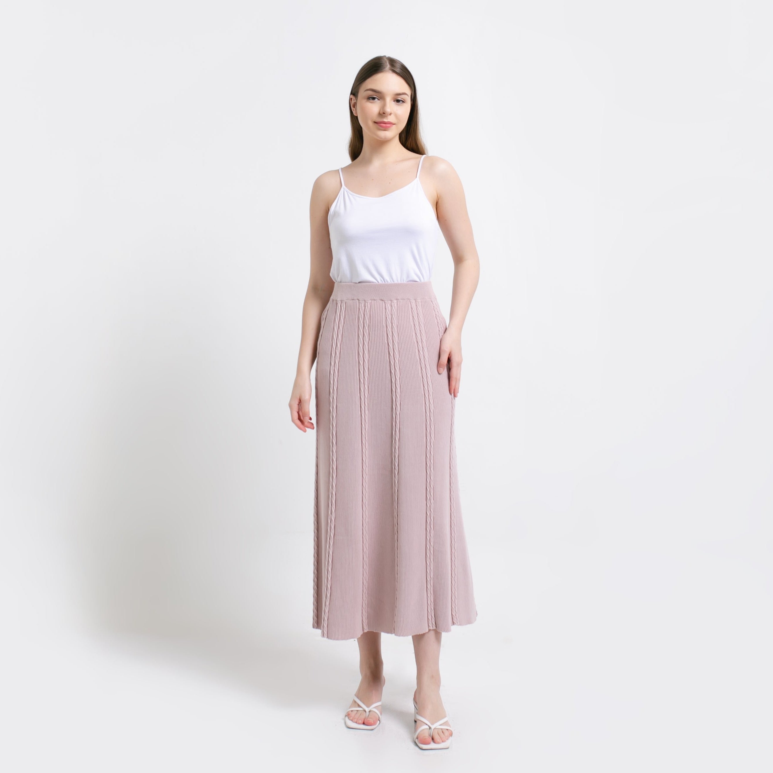 Ivanka Knitted Skirt Dusty Pink
