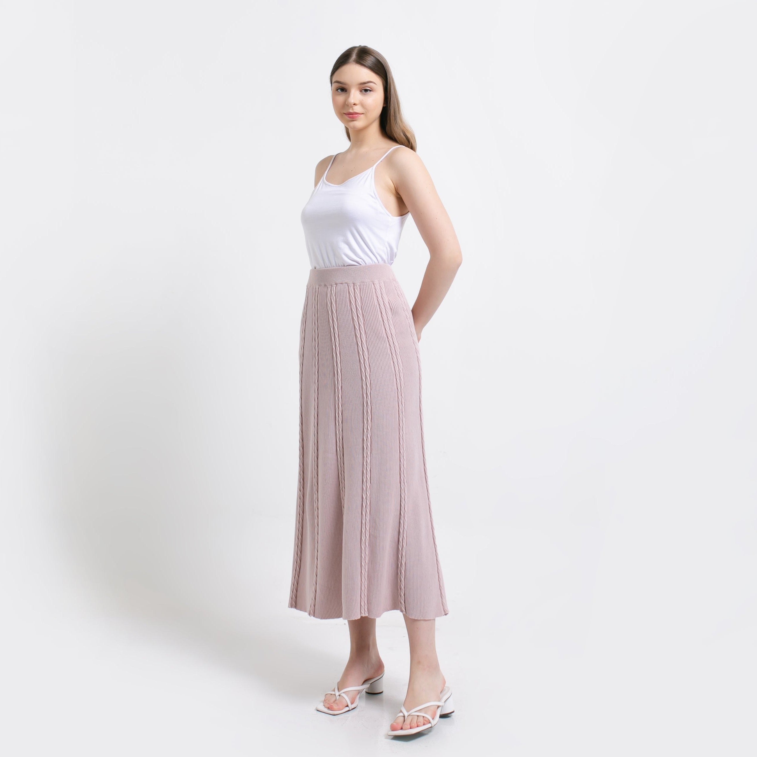 Ivanka Knitted Skirt Dusty Pink