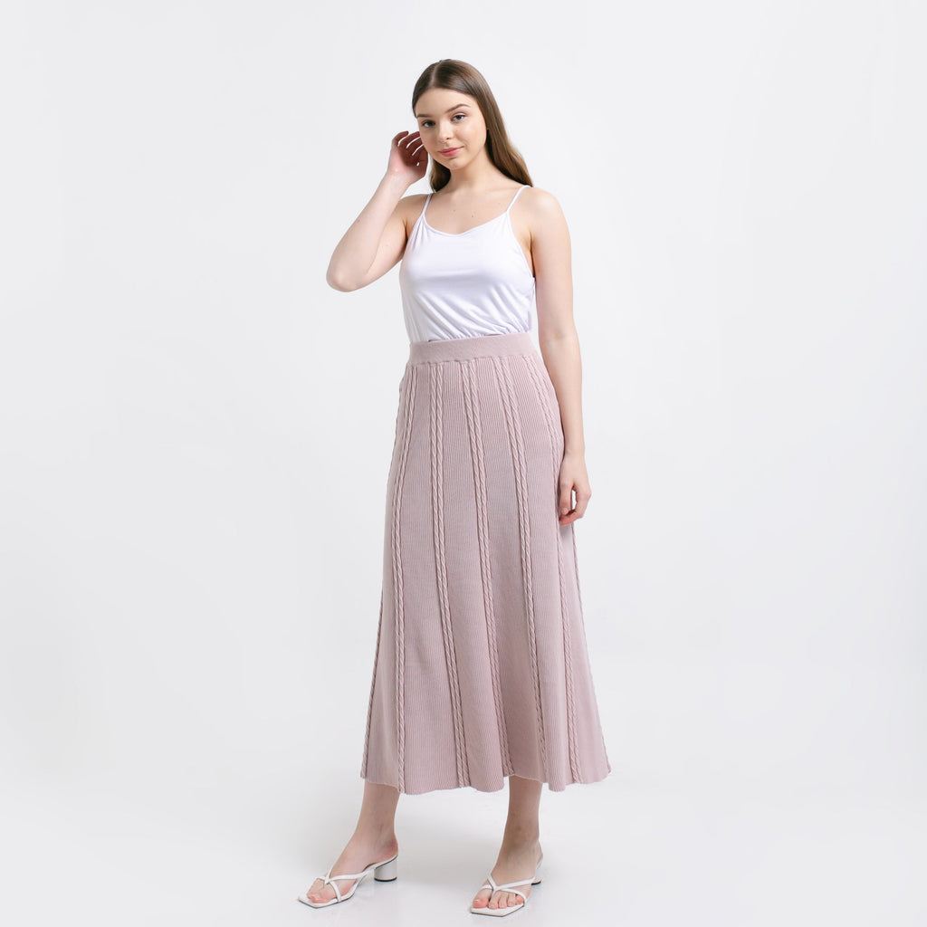 Ivanka Knitted Skirt Dusty Pink