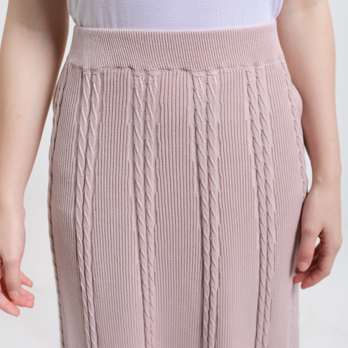 Ivanka Knitted Skirt Dusty Pink