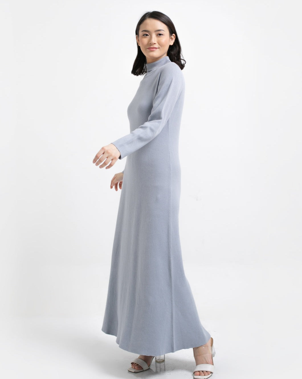 Rowena Knitted Dress Cerulean