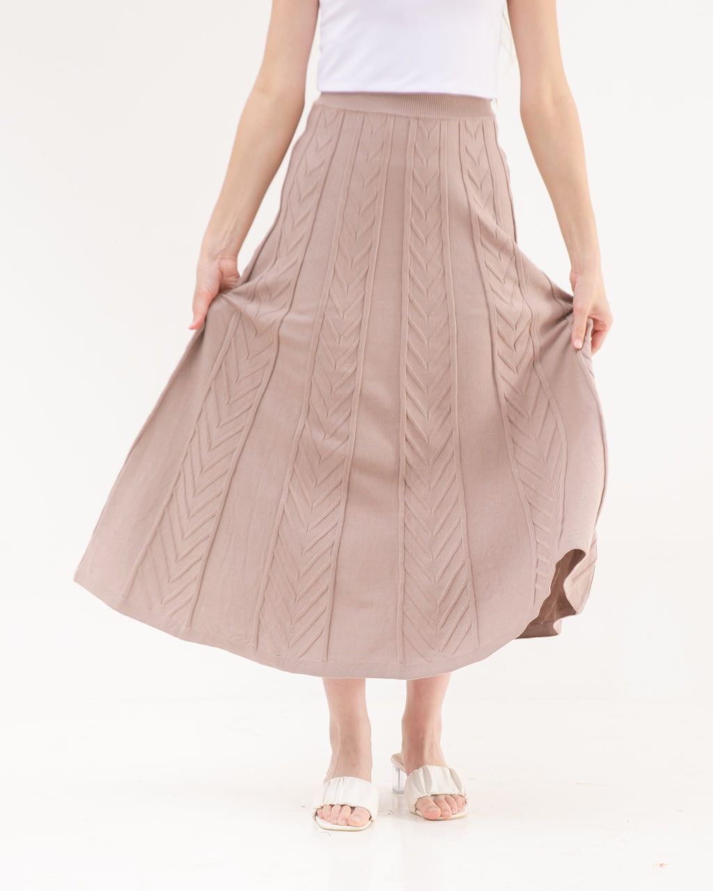 Elvina Knitted Skirt Sand