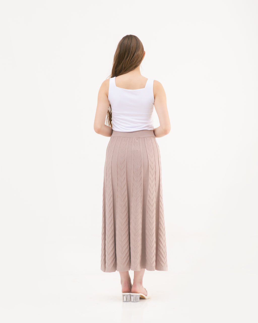Elvina Knitted Skirt Sand