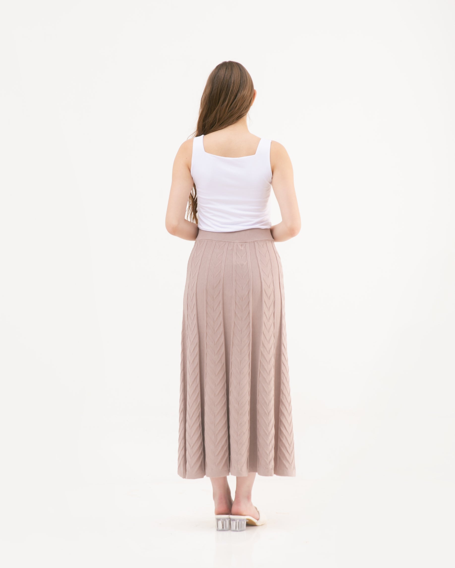 Elvina Knitted Skirt Sand