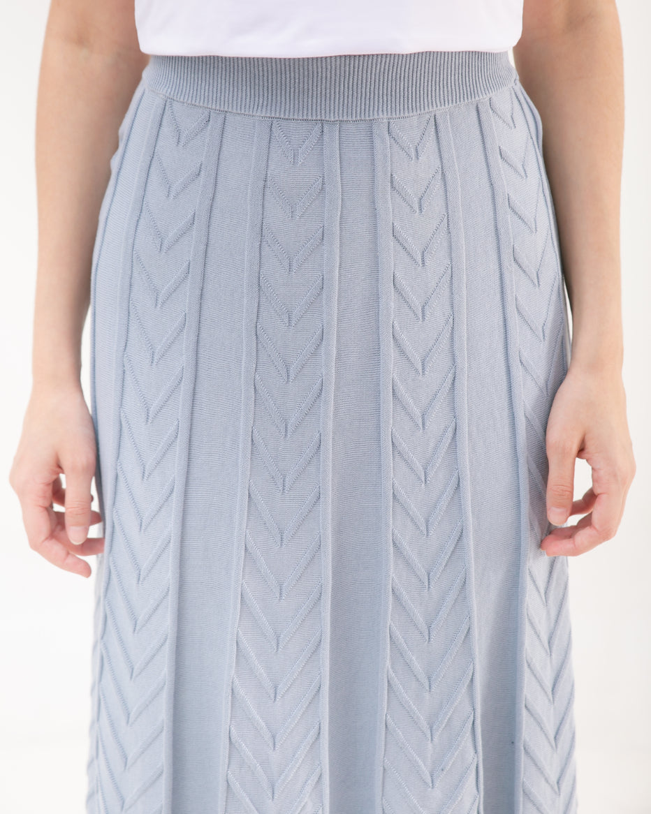 Elvina Knitted Skirt Cerulean