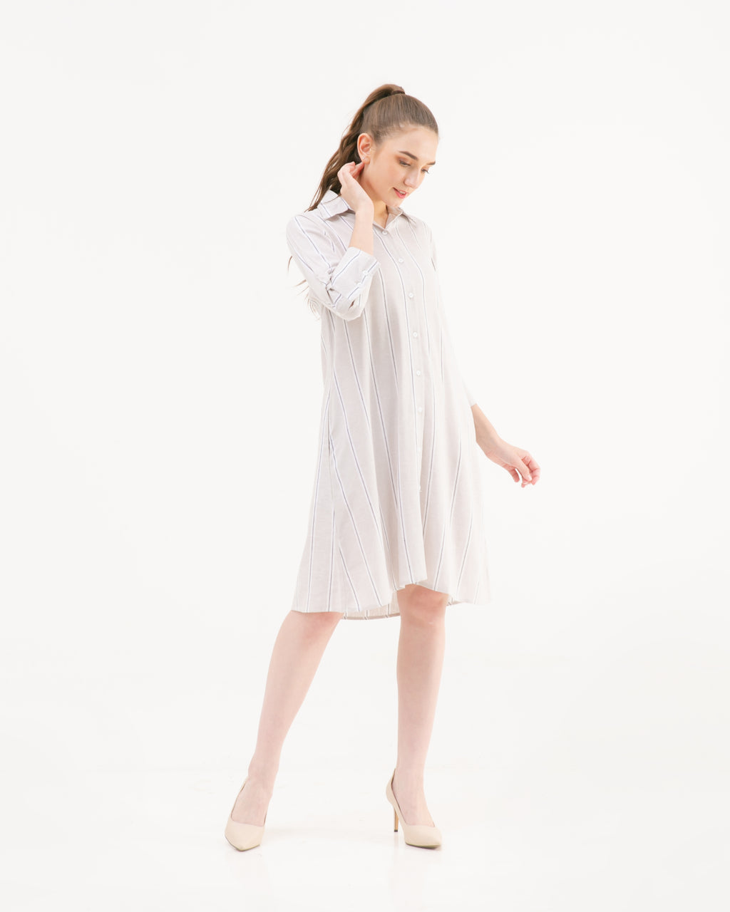 Kensie Cotton Dress Sand