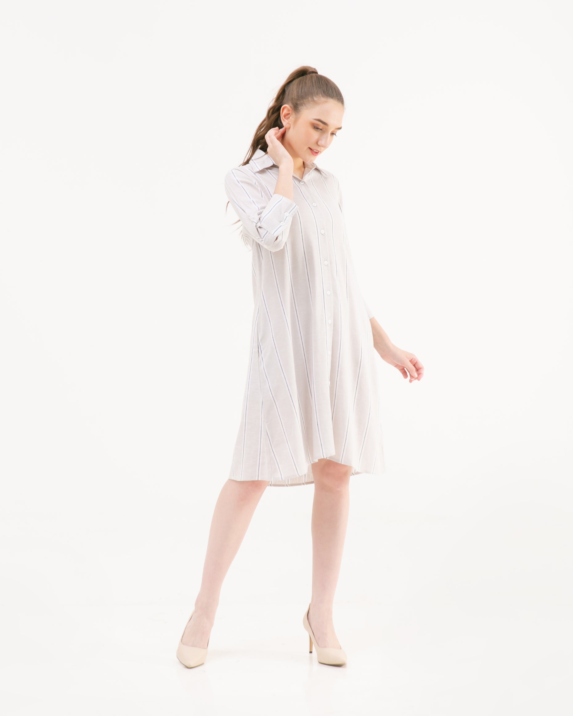 Kensie Cotton Dress Sand
