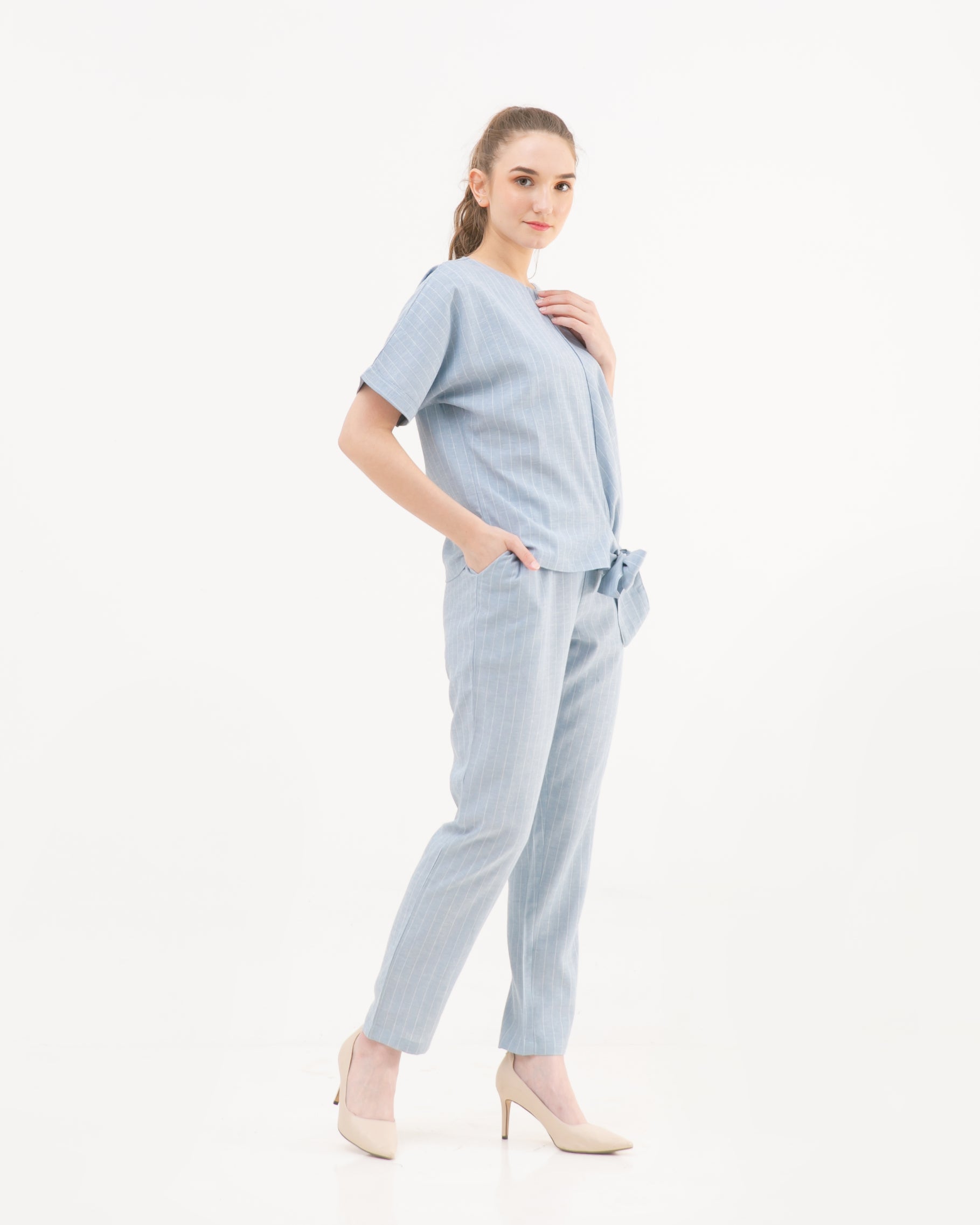 Reivy Linen Sets Cerulean
