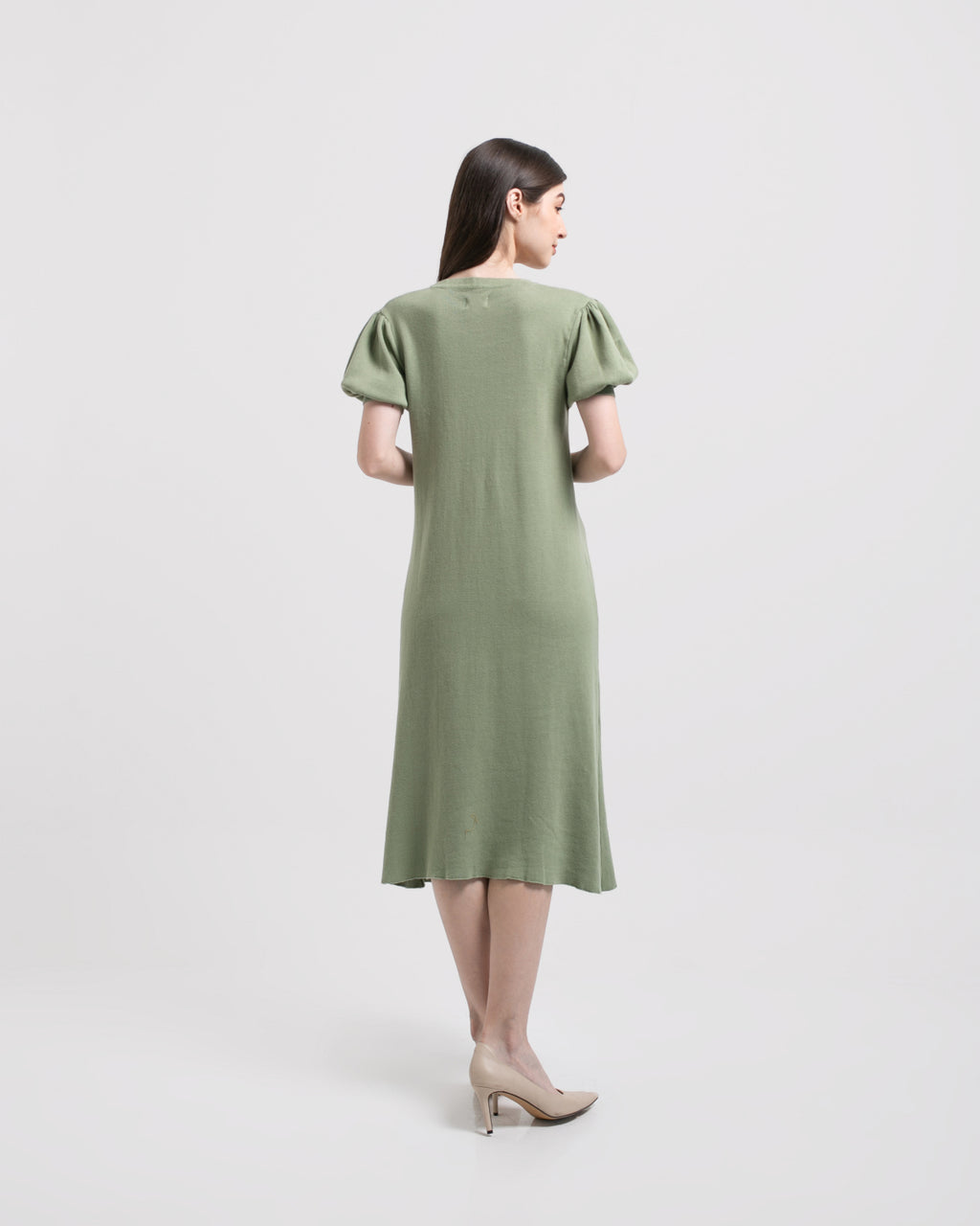 Oktania Knitted Dress Sage