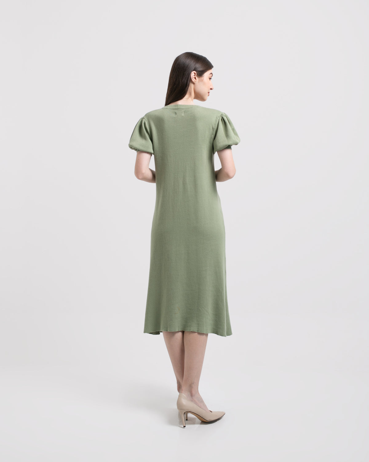Oktania Knitted Dress Sage