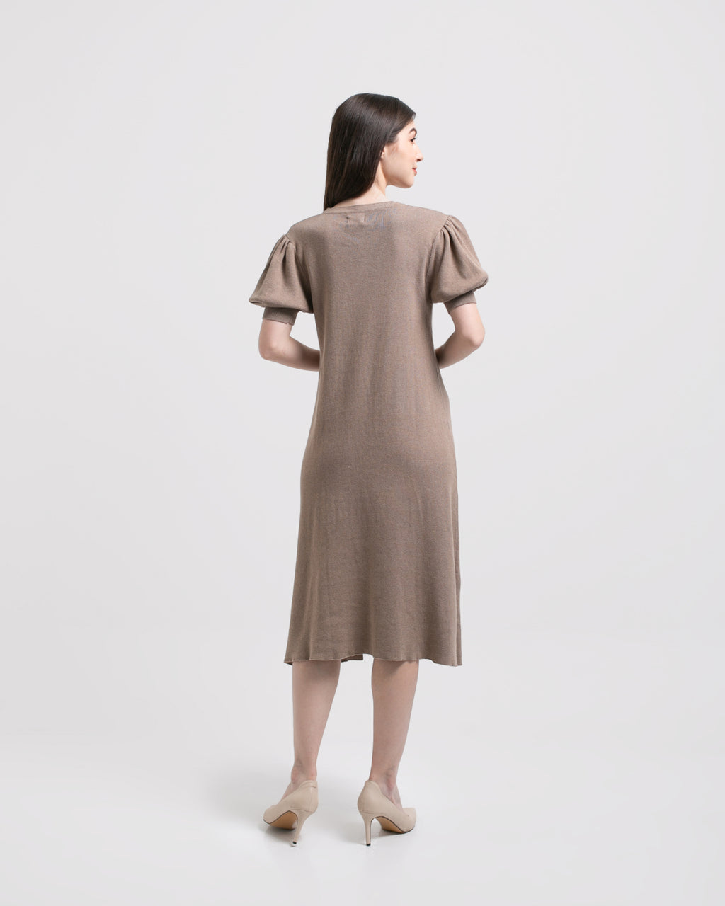 Oktania Knitted Dress Mocca
