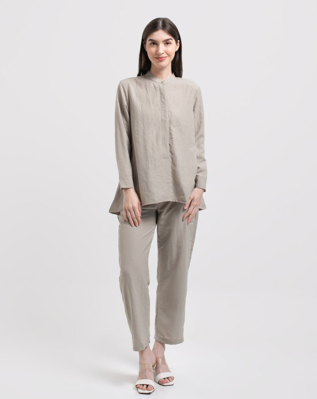 Cotton Set Oriel Blouse Byan Pants Sage
