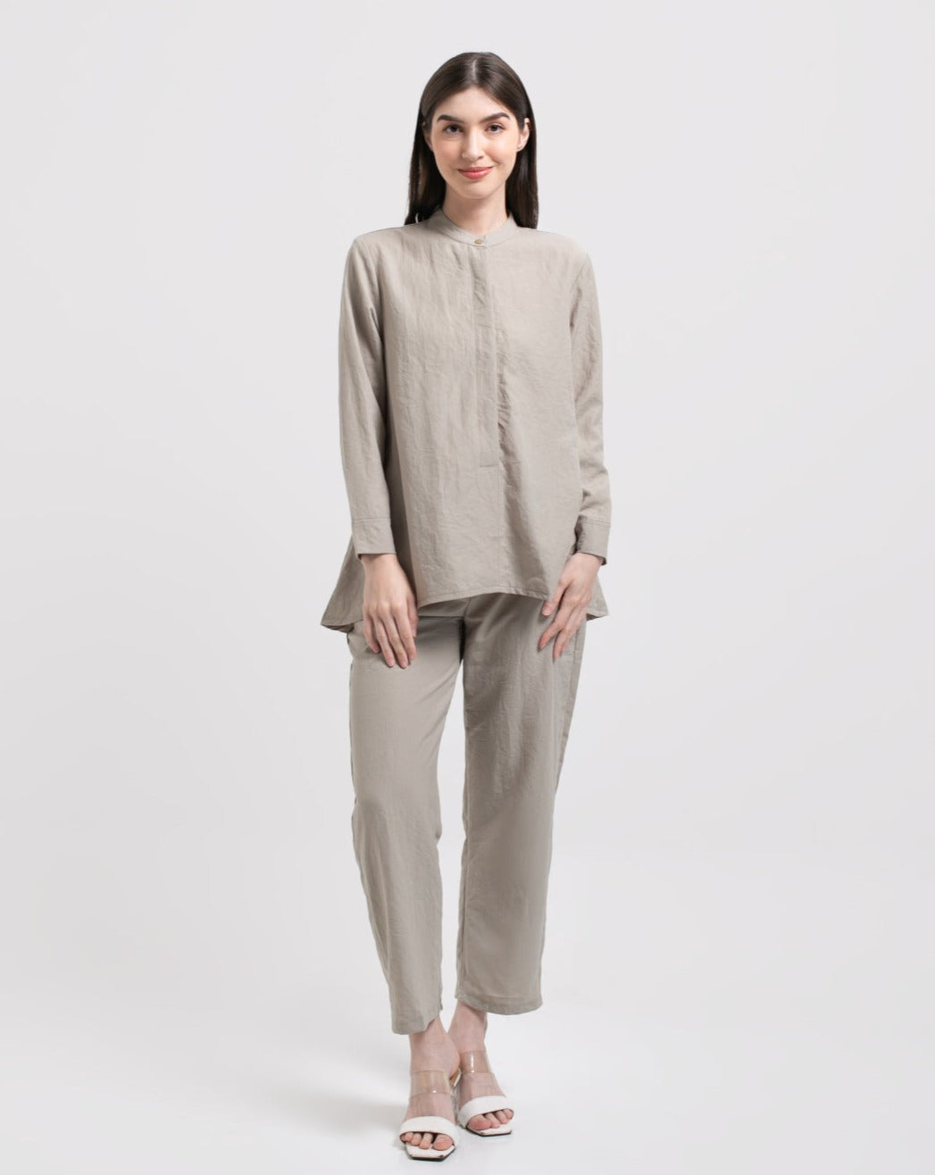 Cotton Set Oriel Blouse Byan Pants Sage