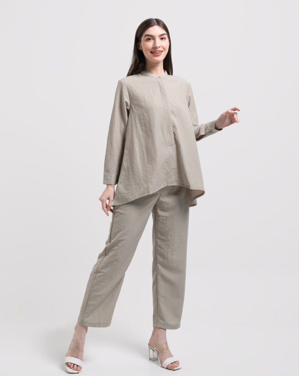 Cotton Set Oriel Blouse Byan Pants Sage