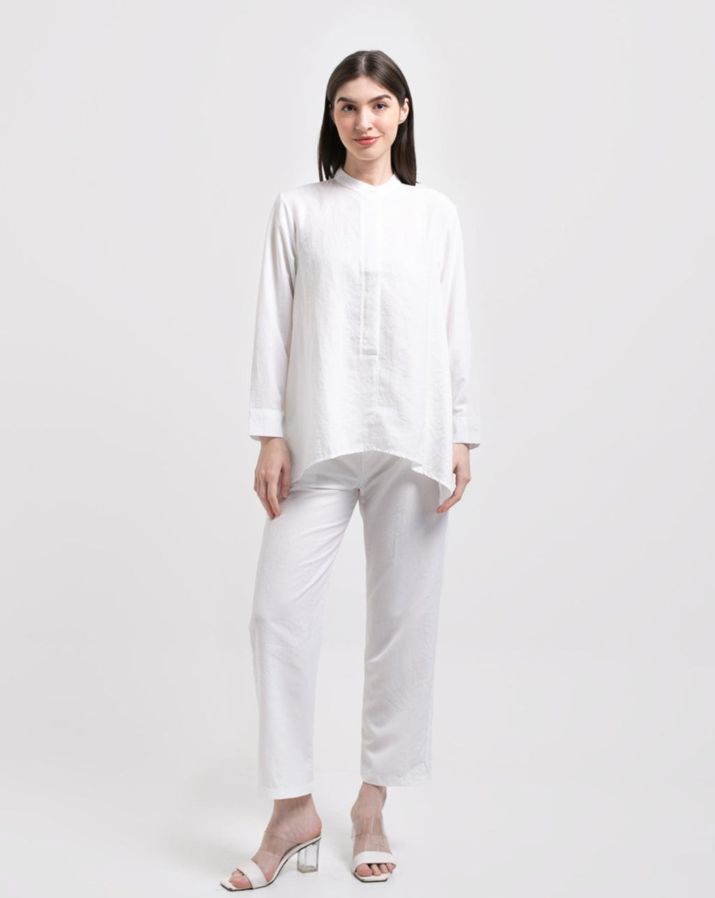 Cotton Set Oriel Blouse Byan Pants White