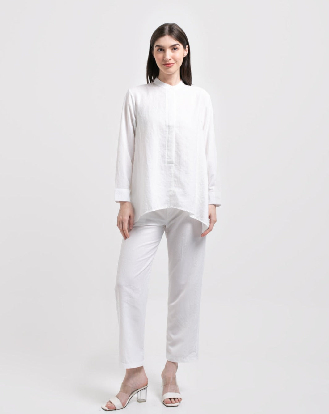 Cotton Set Oriel Blouse Byan Pants White