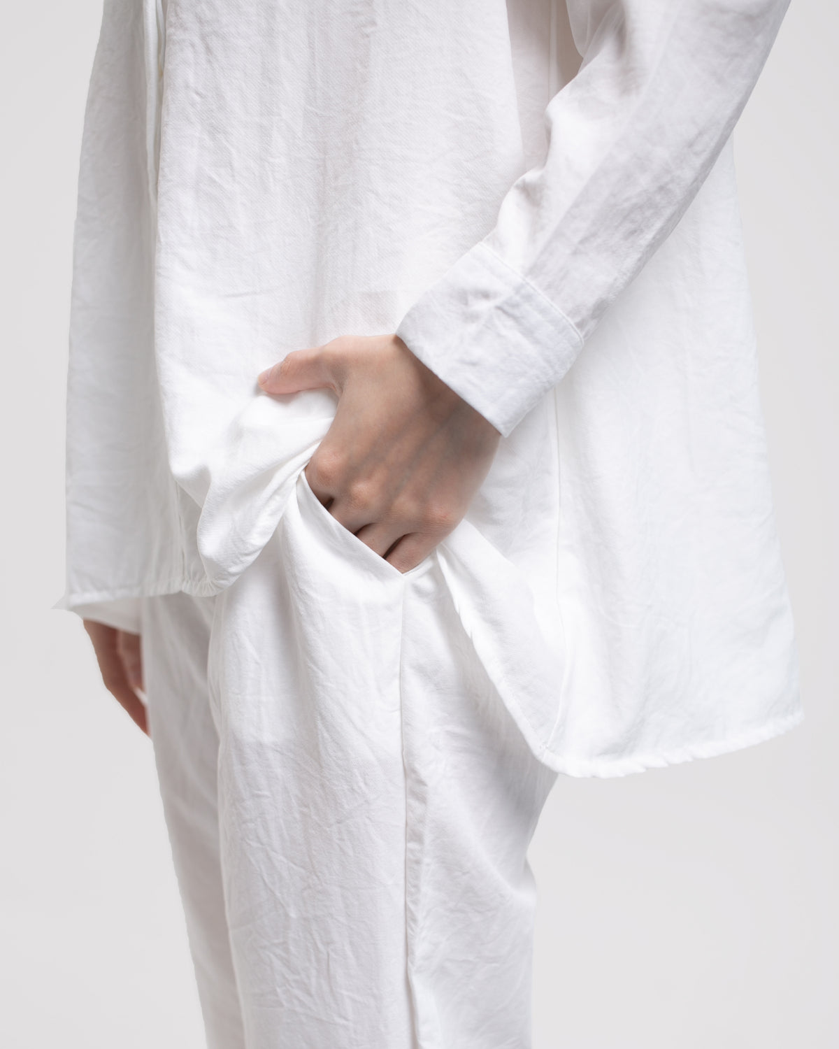 Cotton Set Oriel Blouse Byan Pants White