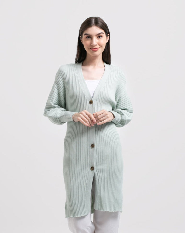 Natasha Knitted Outerwear Mint