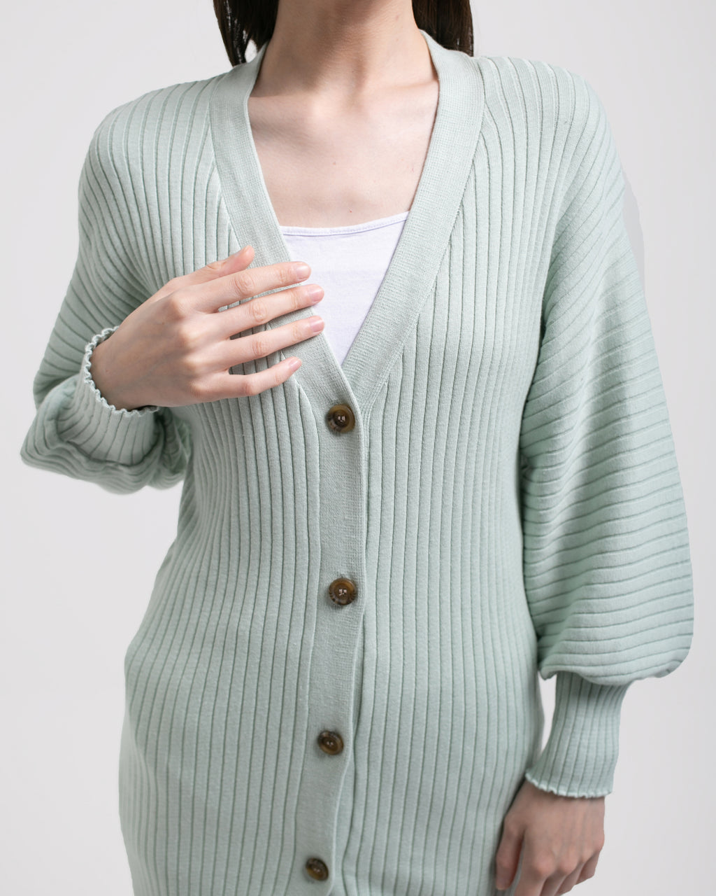 Natasha Knitted Outerwear Mint
