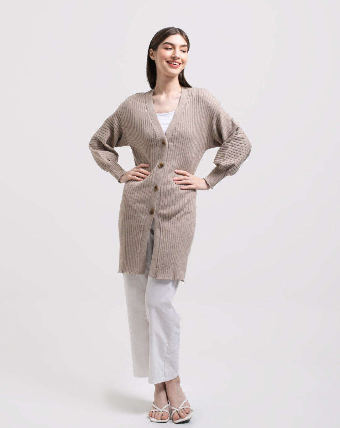 Natasha Knitted Outerwear Mocca