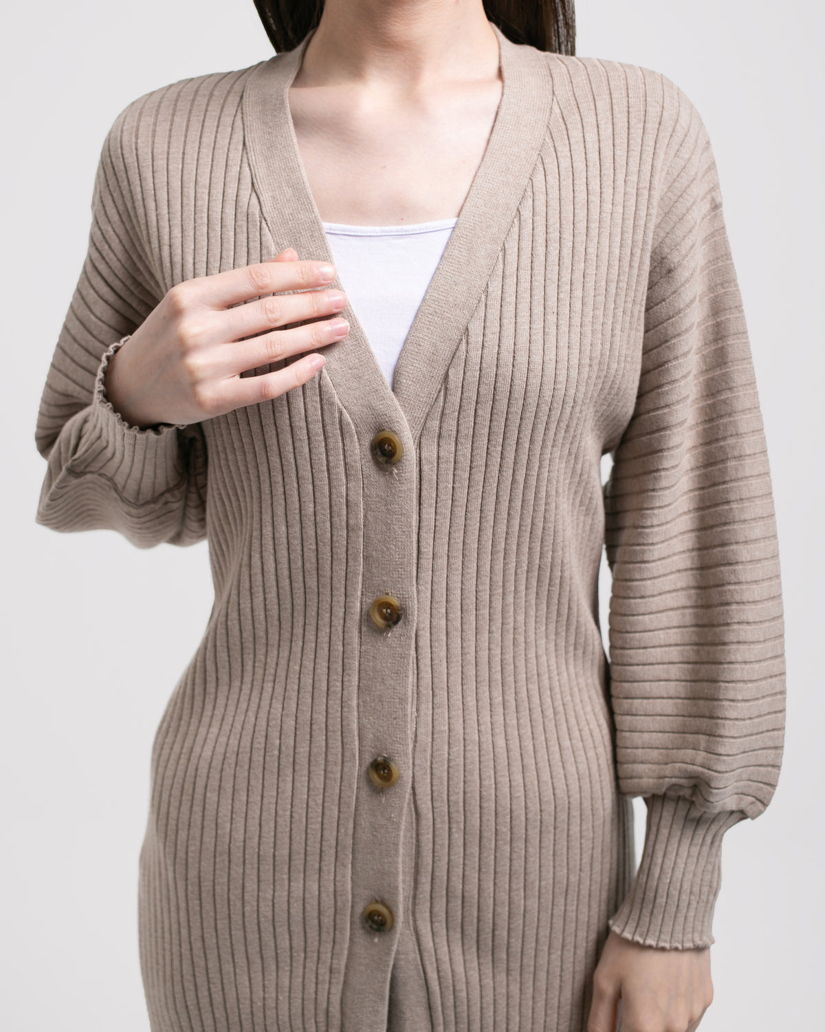 Natasha Knitted Outerwear Mocca