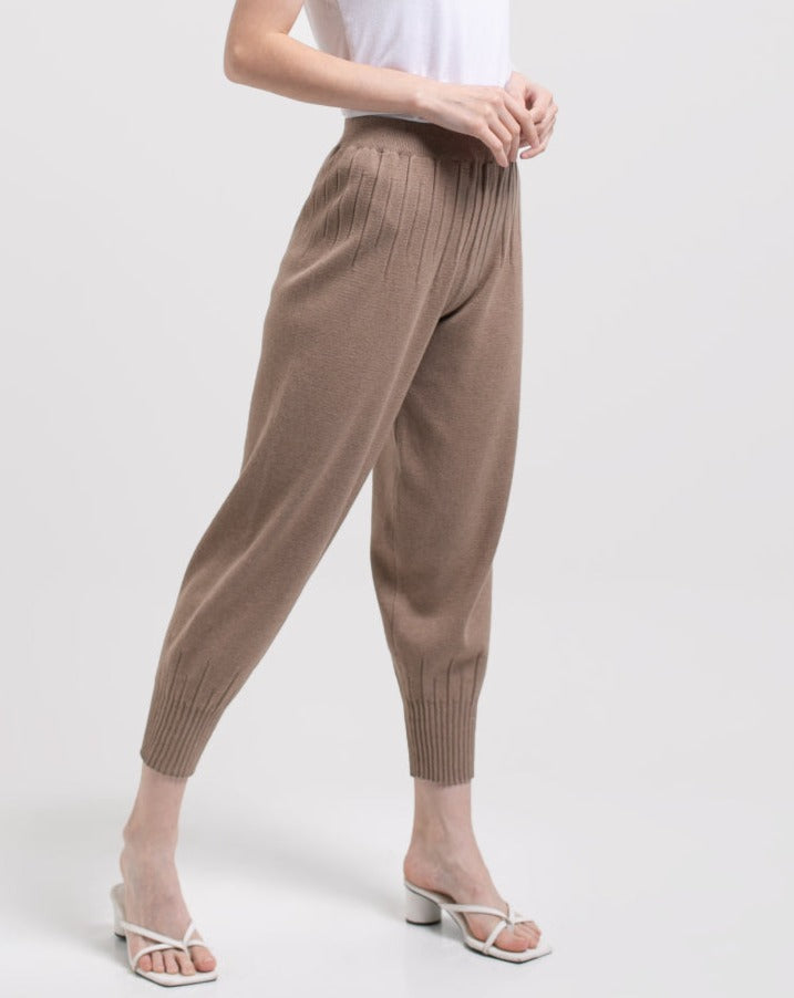 Cleva Knitted Pants Sand