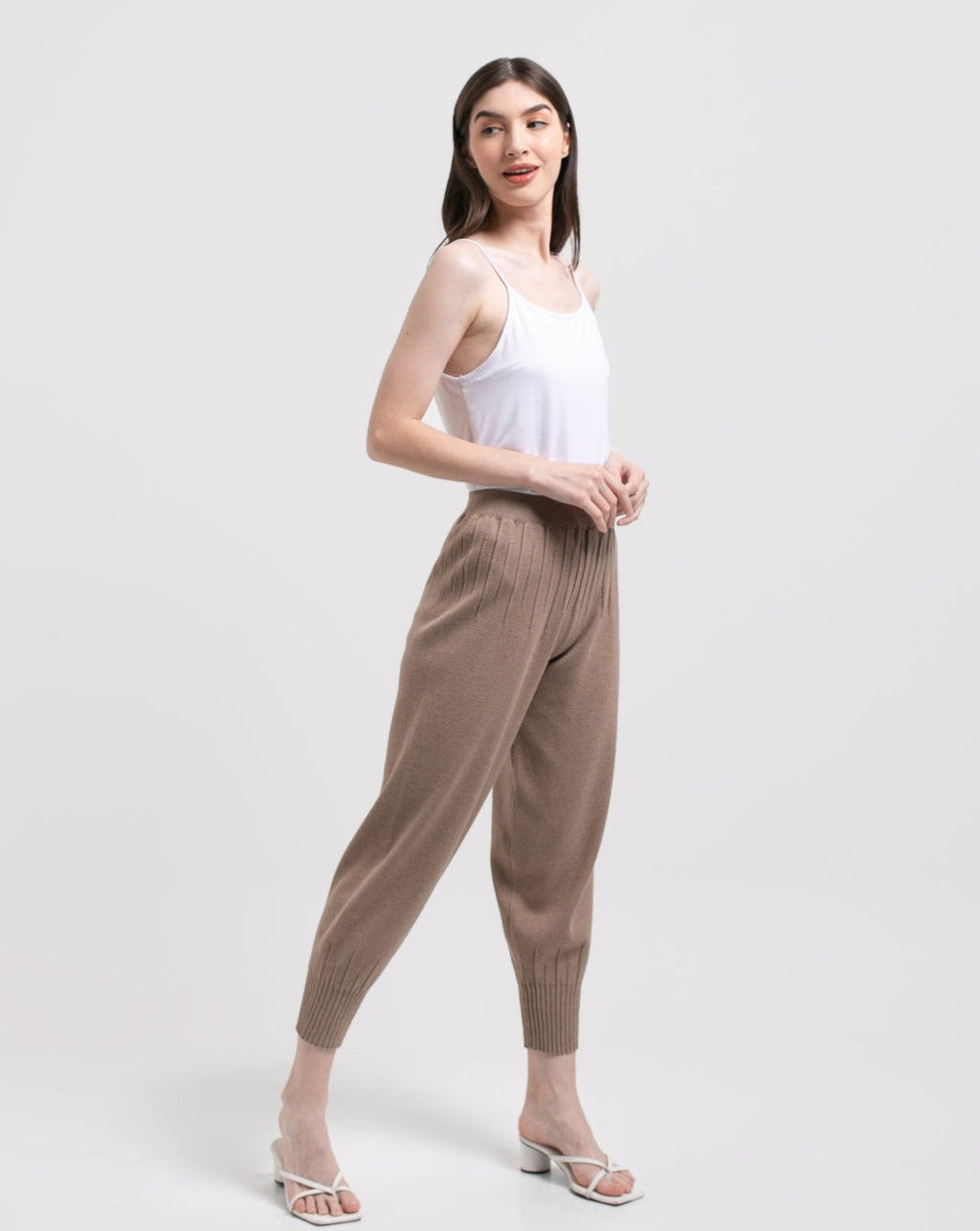 Cleva Knitted Pants Sand